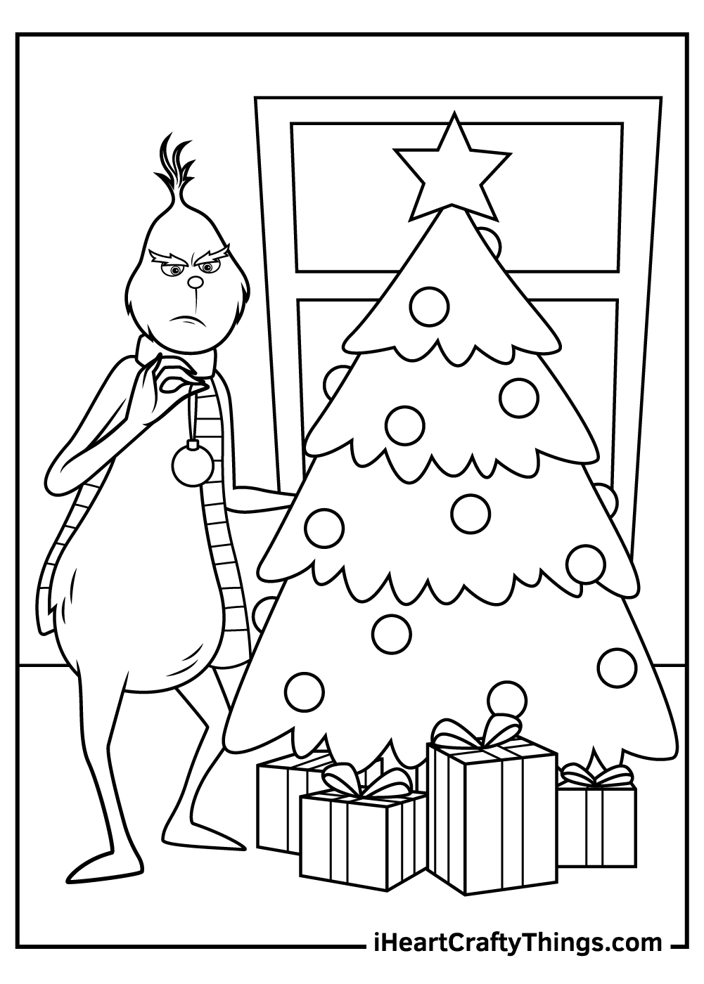 Free Printable Full Size The Grinch Coloring Pages