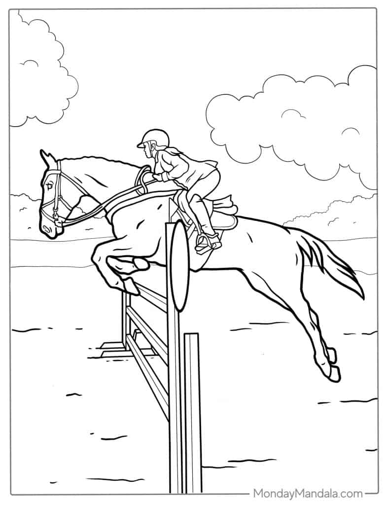 Coloring Pages Horses Free Printable