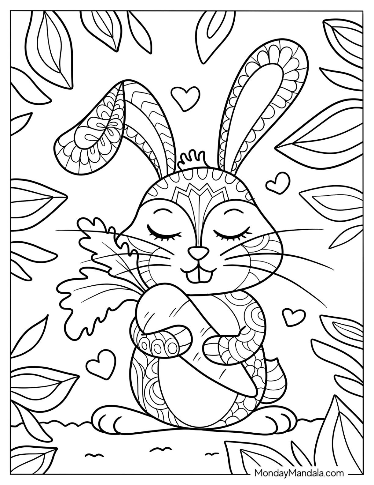 Bunny Coloring Pages Printable