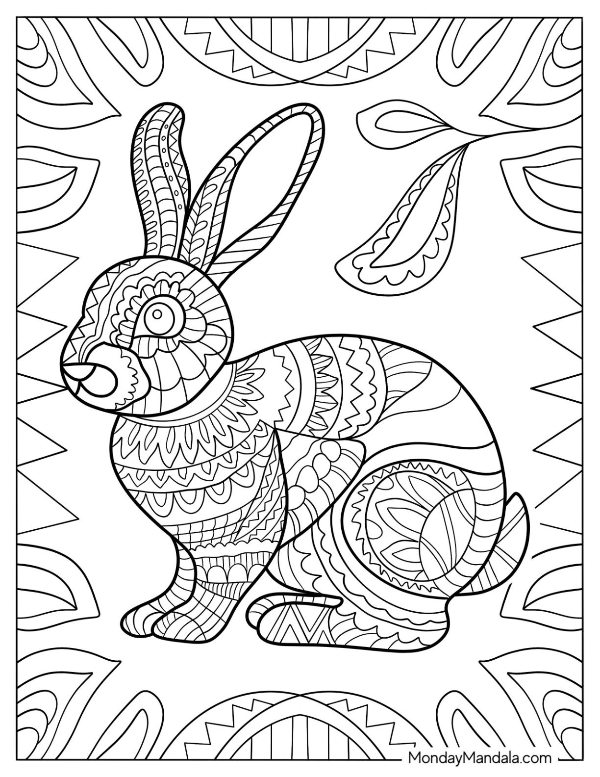 Rabbit Coloring Pages Free Printable
