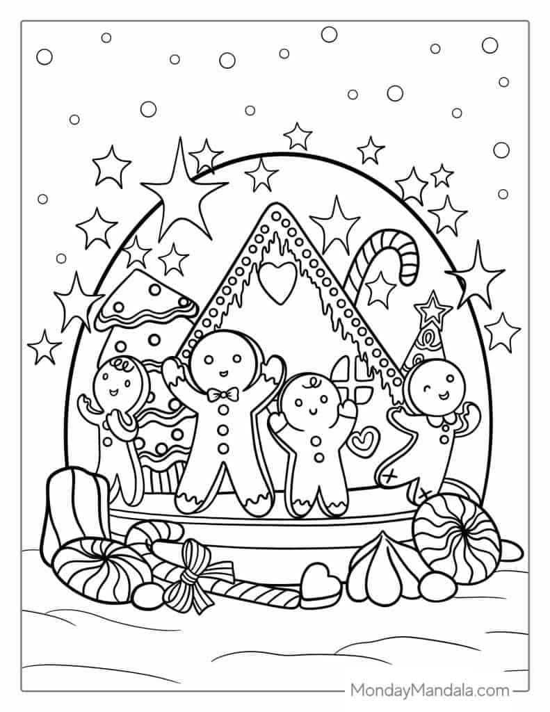 Gingerbread Coloring Pages Printable