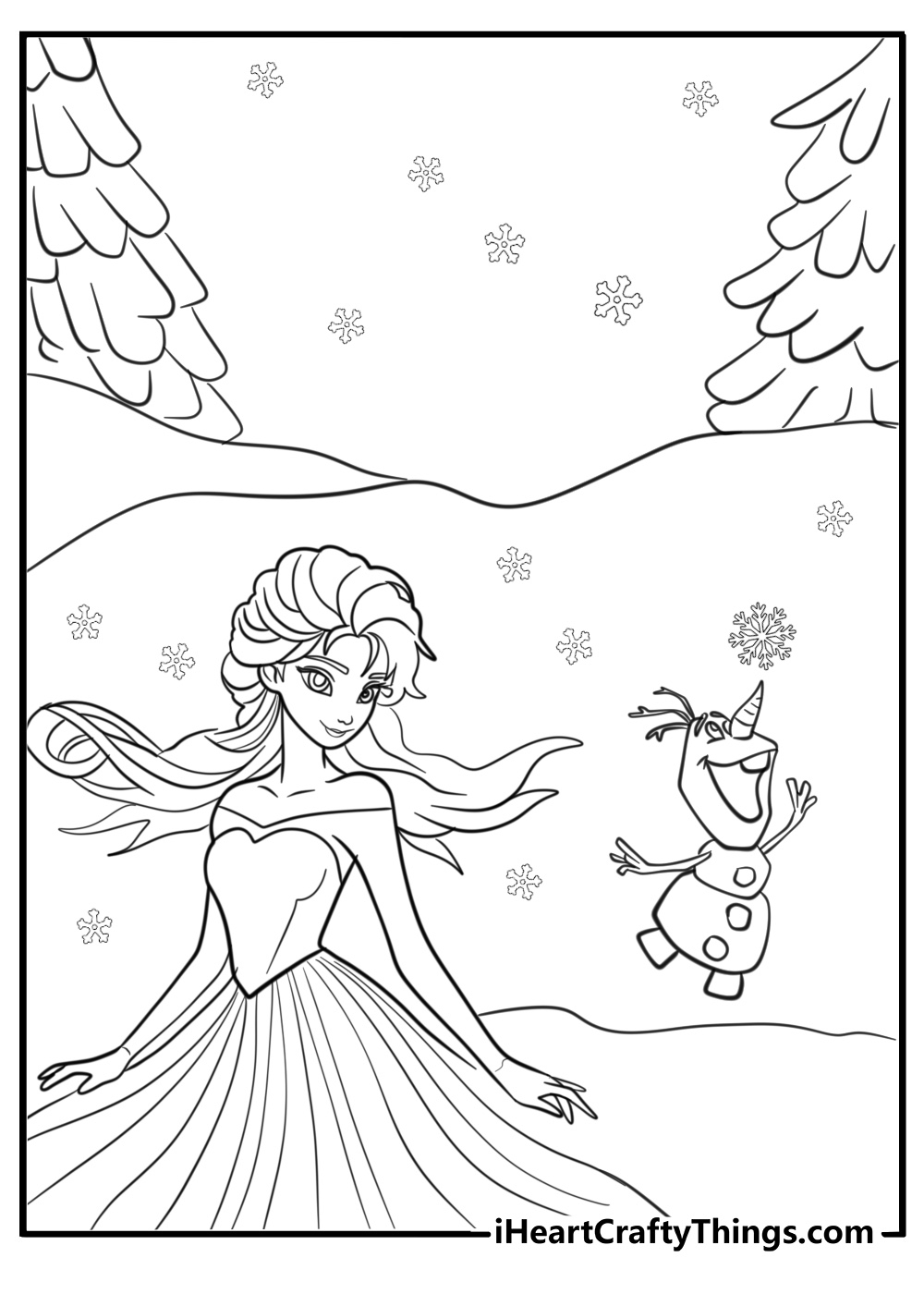 Frozen Color Pages Free