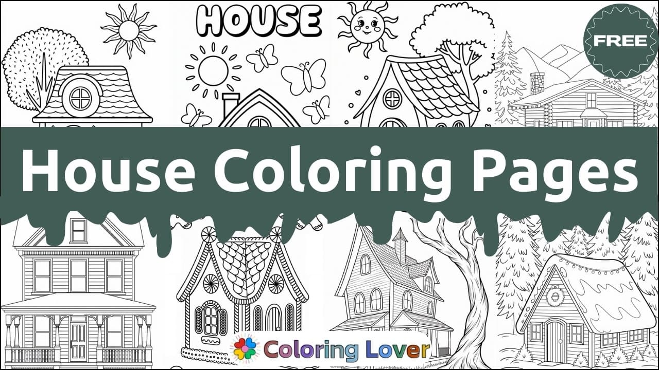 47 house coloring pages free printables for all ages