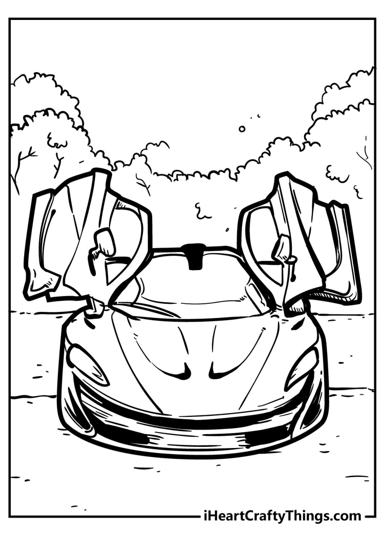 50 Car Coloring Pages Printable Free PDF For Kids Adults 