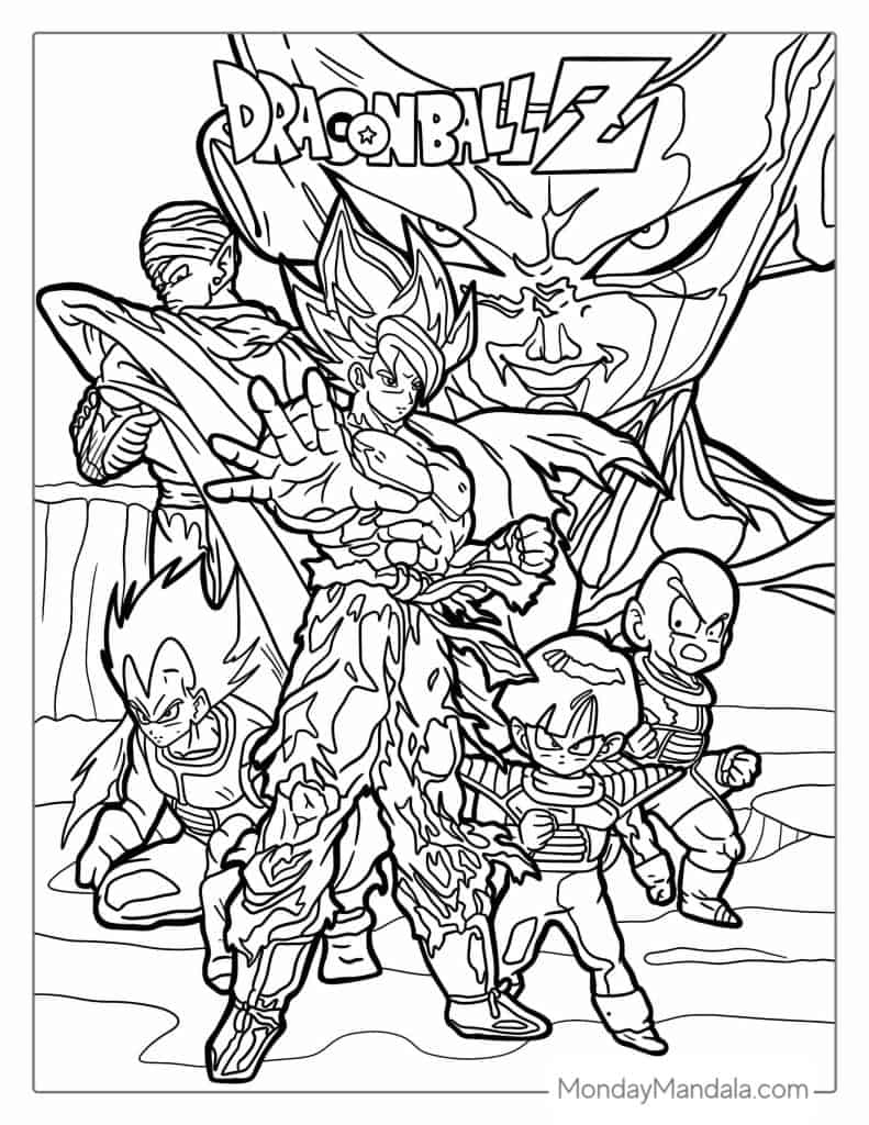 50 Dragon Ball Z Coloring Pages Free PDF Printables 