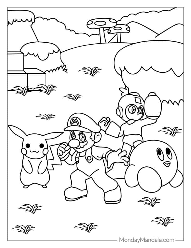 Super Mario Printable Coloring Pages