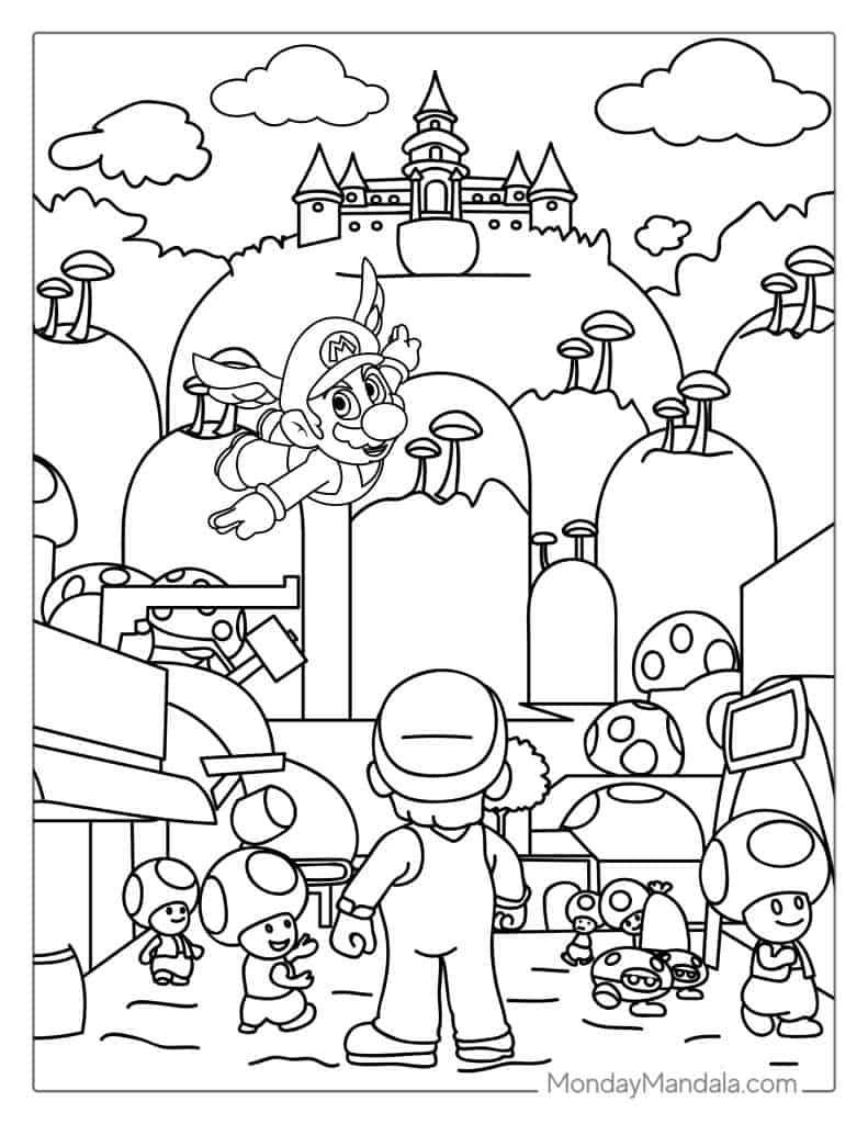 Mario Bros Free Coloring Pages