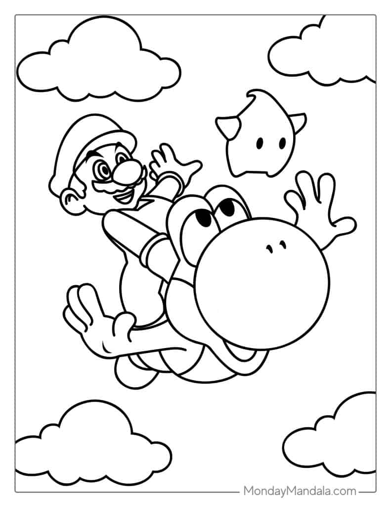 Mario Brothers Printable Coloring Pages