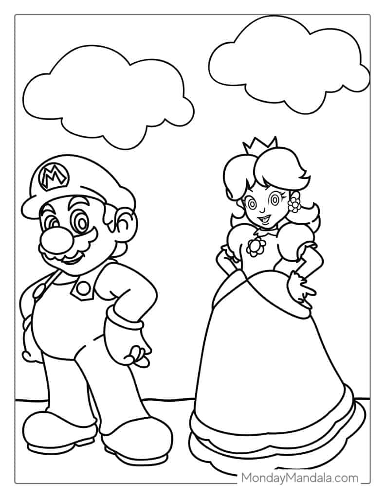Printable Super Mario Bros Coloring Pages