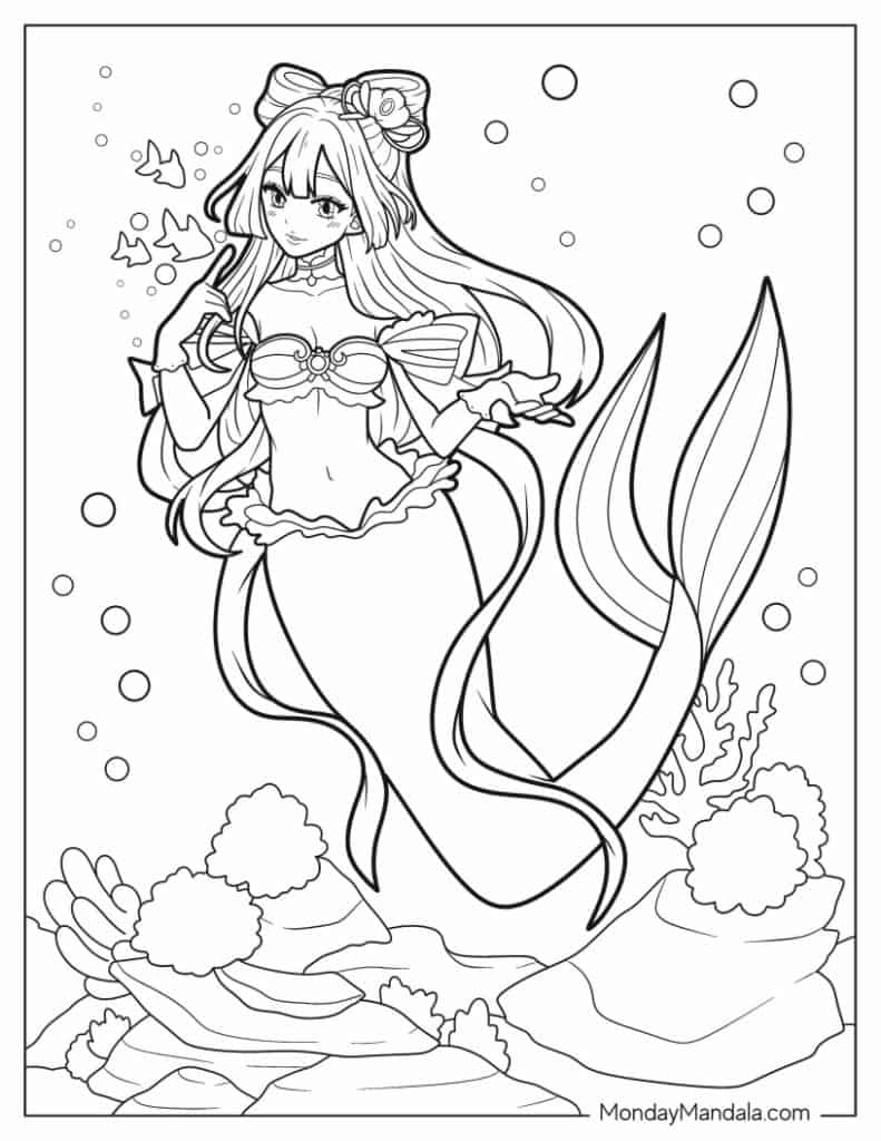 Printable Coloring Pages Mermaid
