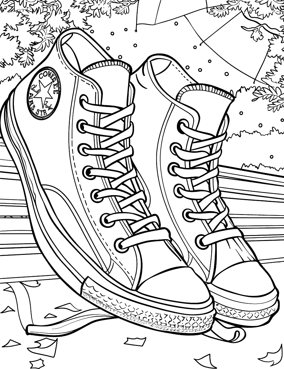 50 shoe coloring pages printable sheets