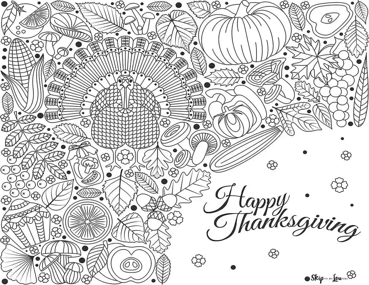 50 Thanksgiving Coloring Pages Skip To My Lou
