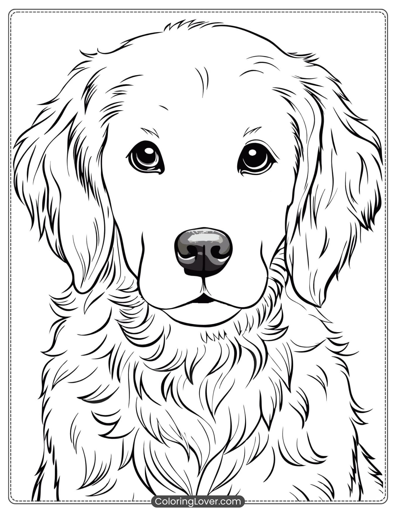 Puppy Coloring Page Printable