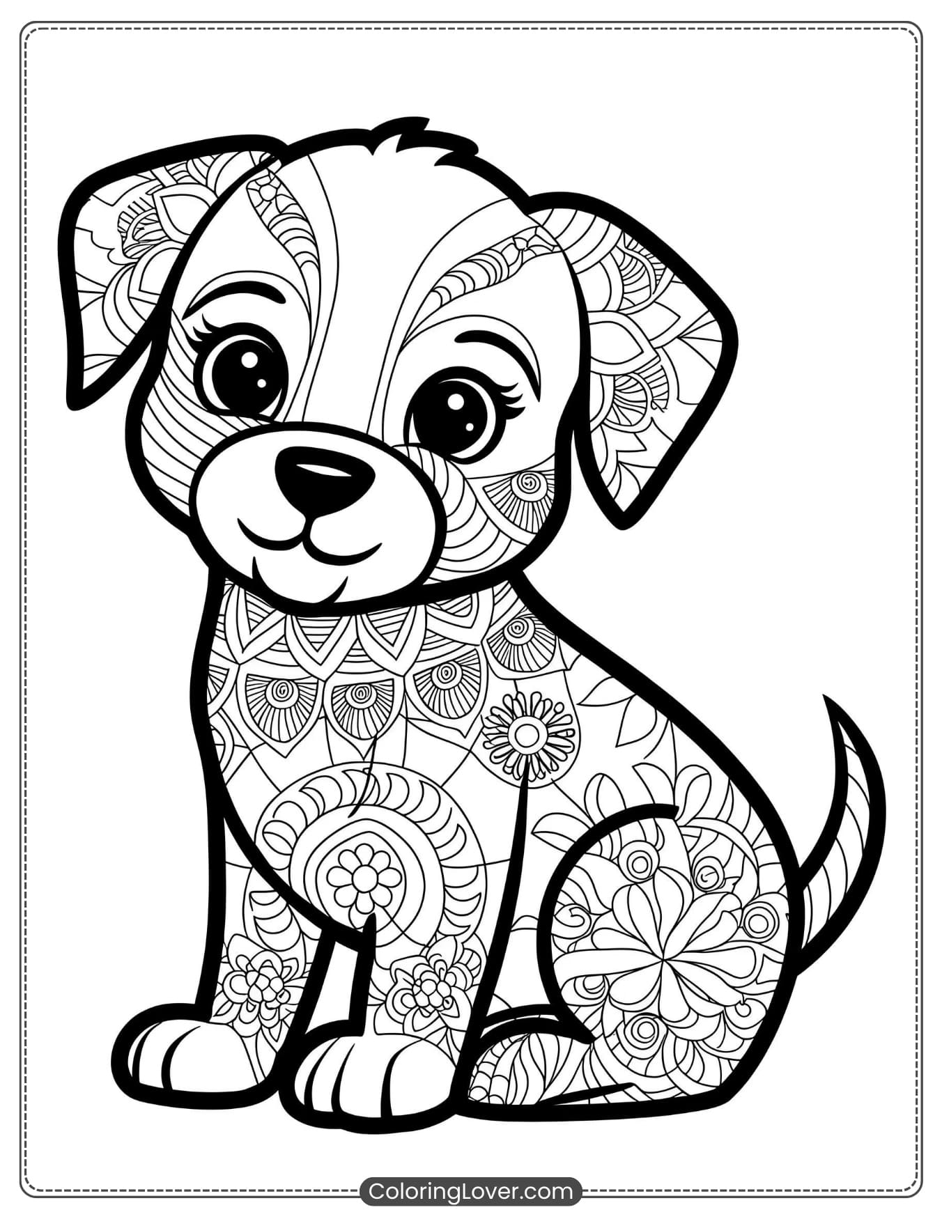 51 puppy coloring pages free printables for all ages