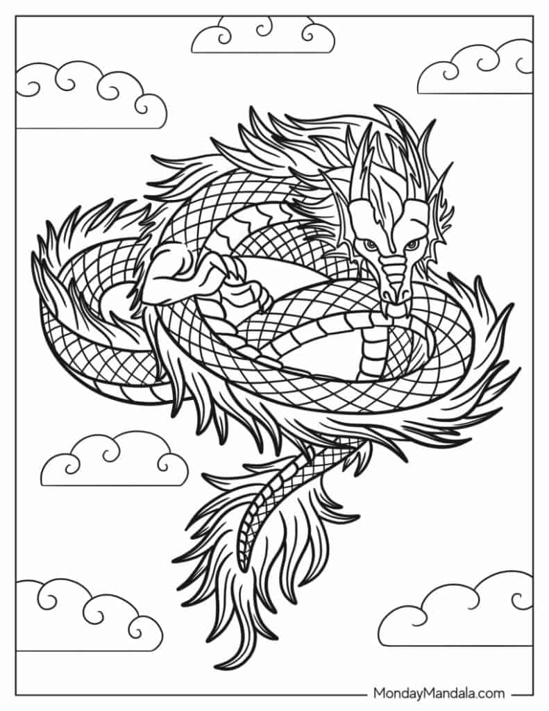 Dragon Color Pages Printable