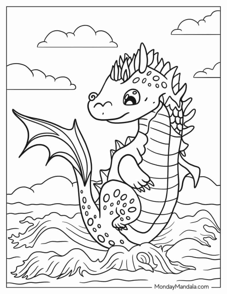 Dragon Printable Coloring Page