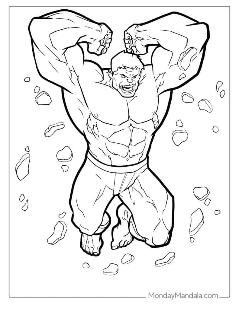 52 Hulk Coloring Pages Free PDF Printables 