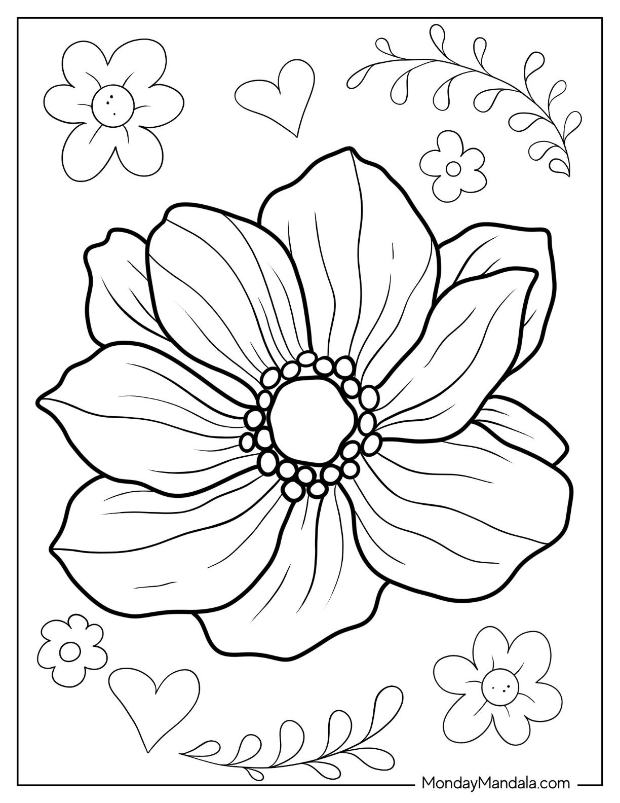 Printable Coloring Page Flower