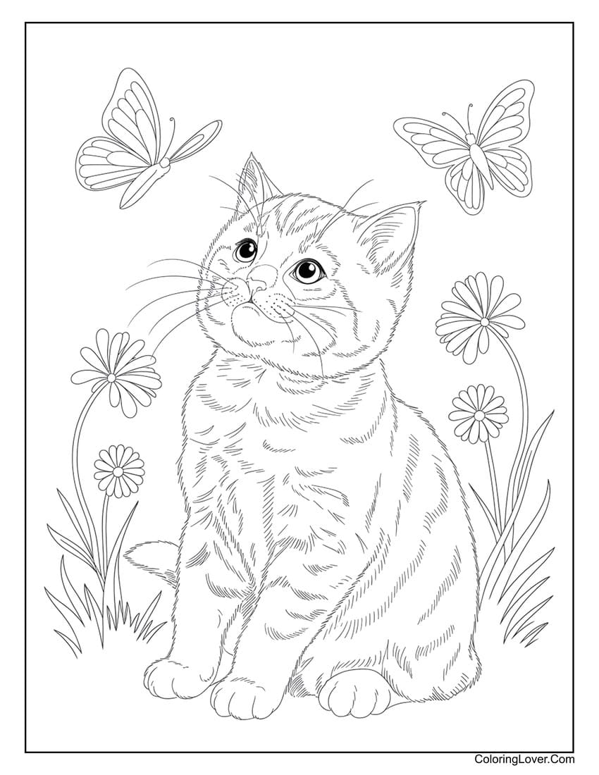 54 cat coloring pages free printables for all ages