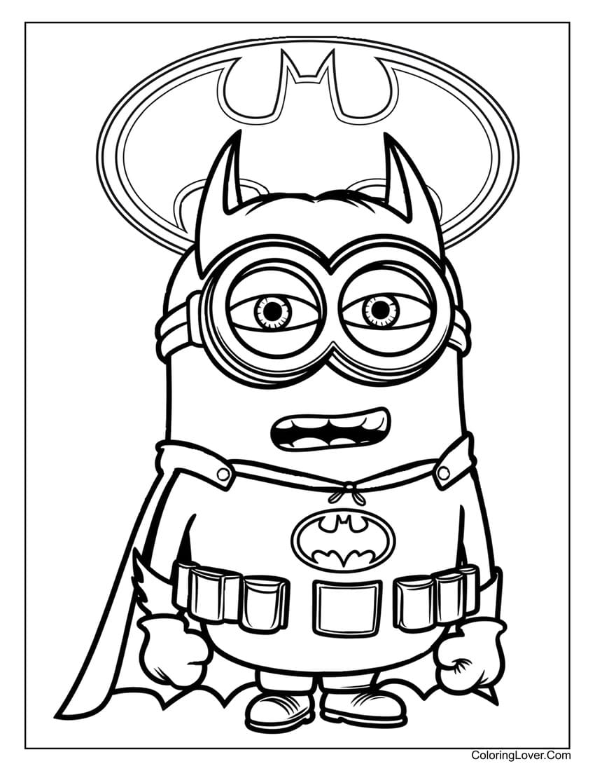 Minion Printable Coloring Pages