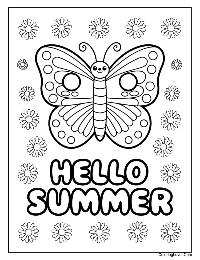 Free Coloring Pages For Summer