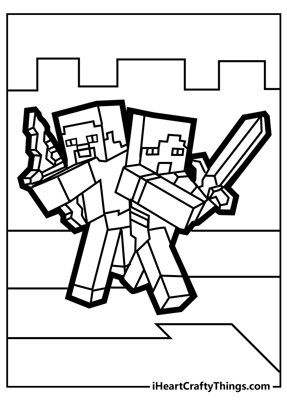 Minecraft Free Coloring Pages