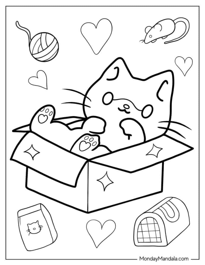 56 Cat Coloring Pages Free PDF Printables 