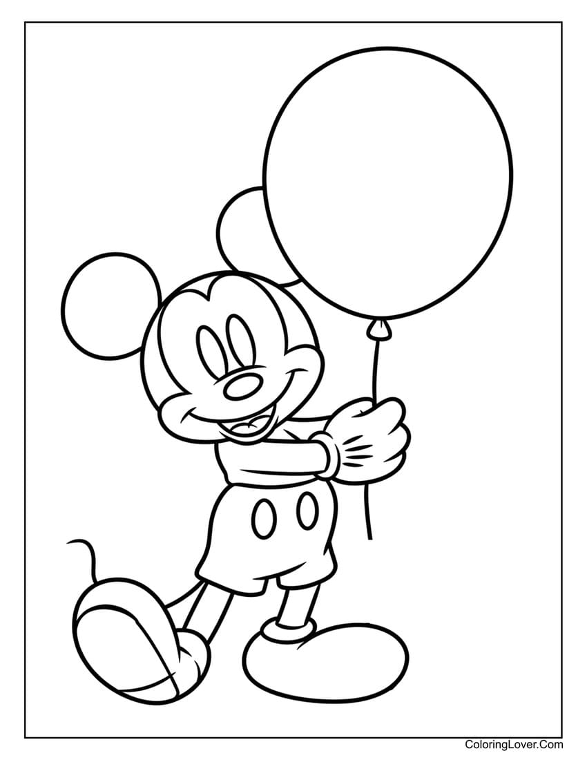 Printable Coloring Pages Mickey Mouse