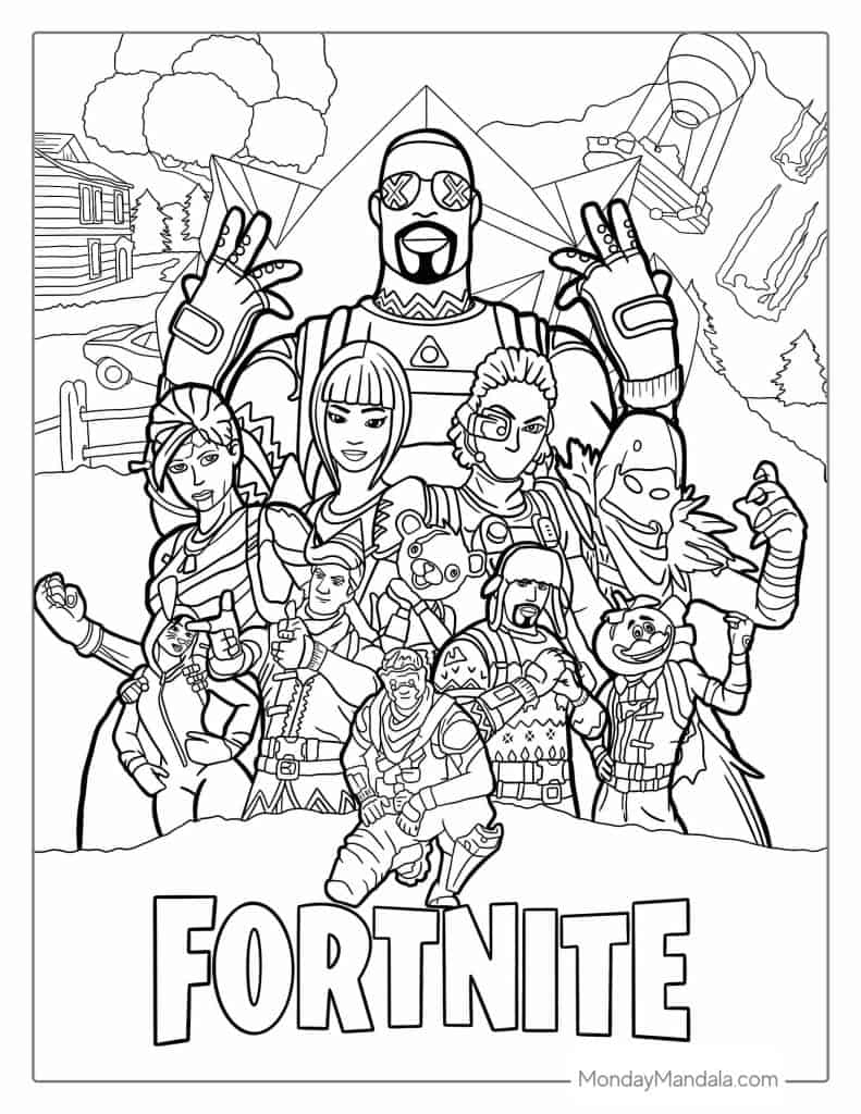 Fortnite Coloring Pages Free