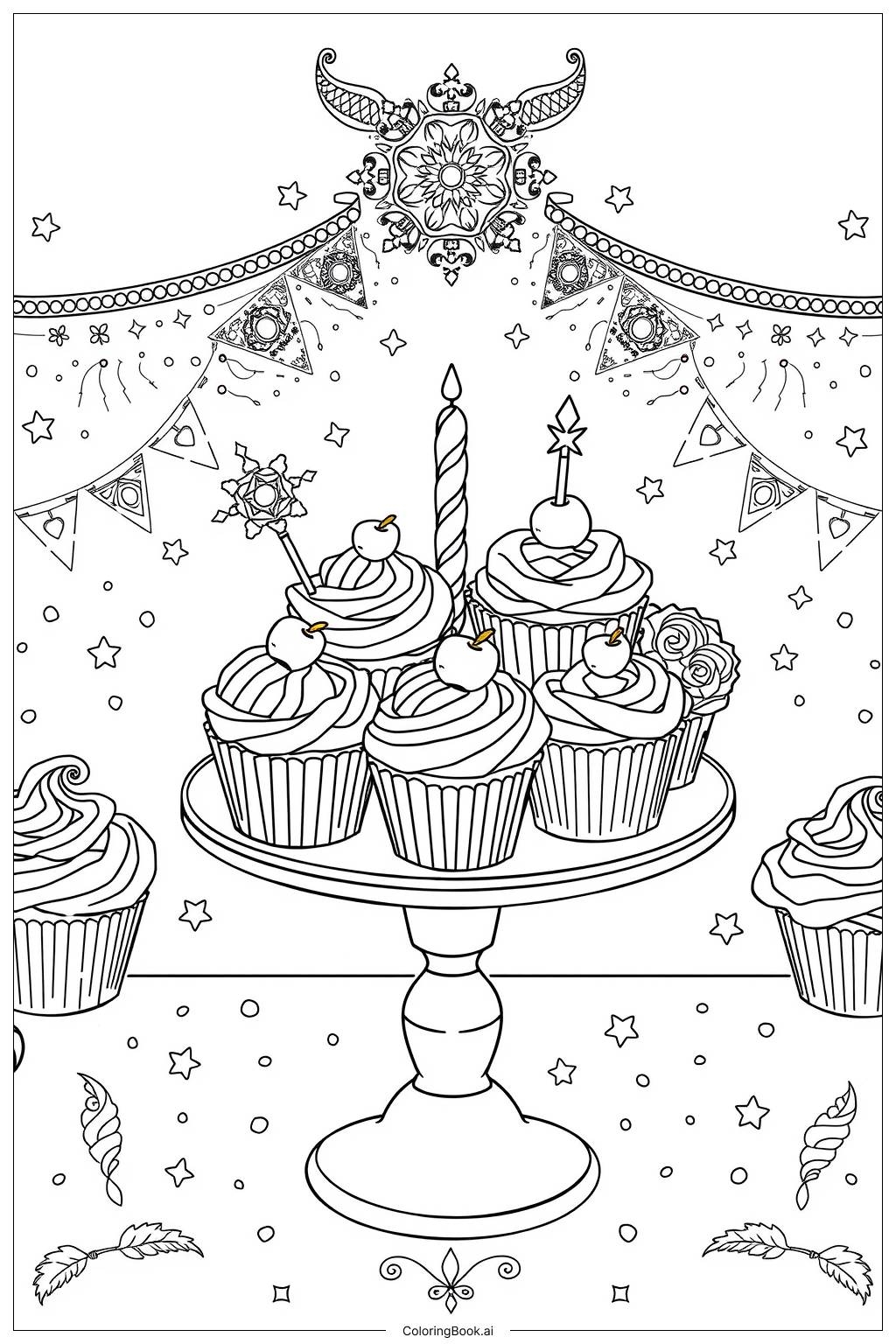 60 Birthday Cake Coloring Pages Free PDF PNG Printables 