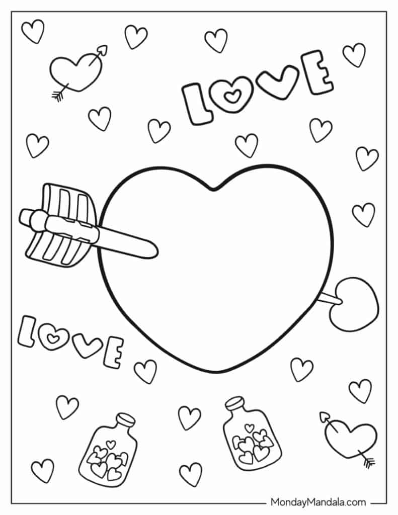 60 Heart Coloring Pages Free PDF Printables 