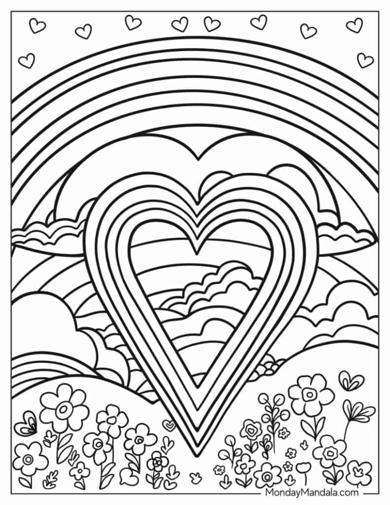 60 Heart Coloring Pages Free PDF Printables 