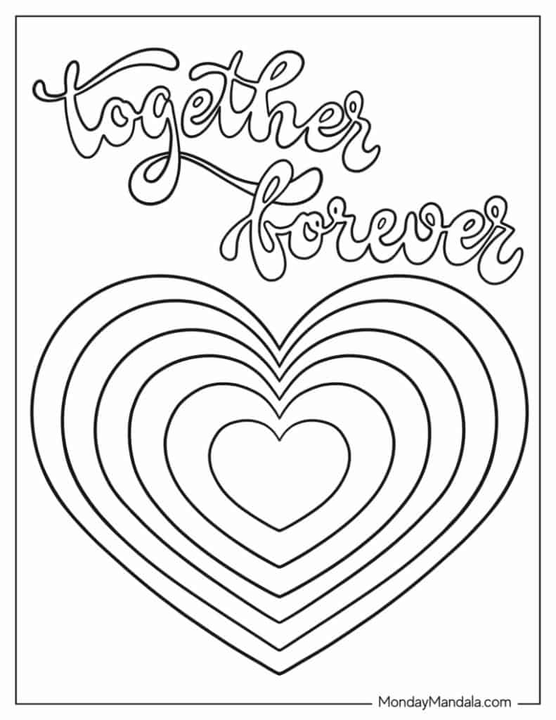 60 Heart Coloring Pages Free PDF Printables 