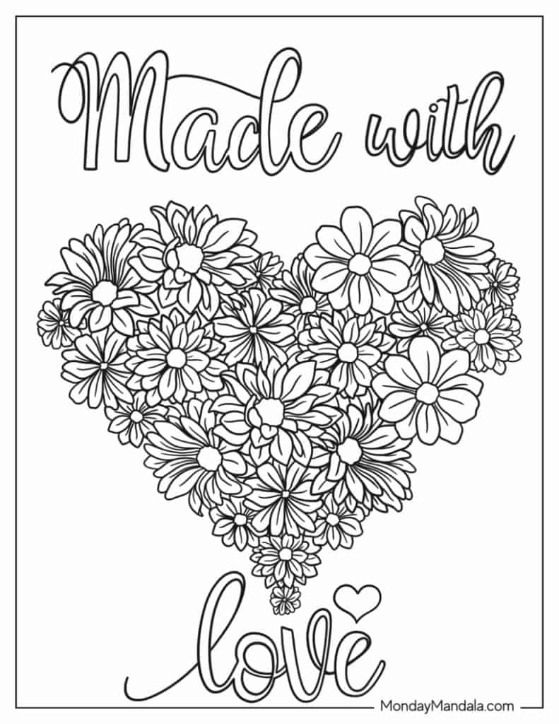 60 Heart Coloring Pages Free PDF Printables 