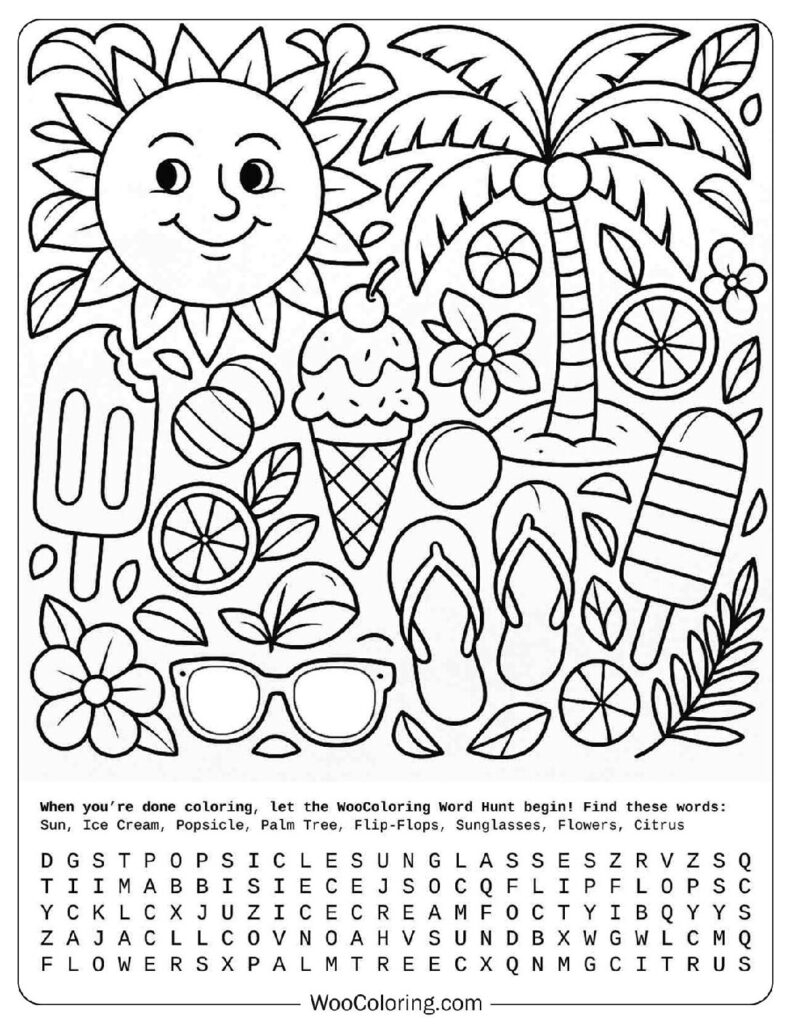 Summer Coloring Pages Printable Pdf Free