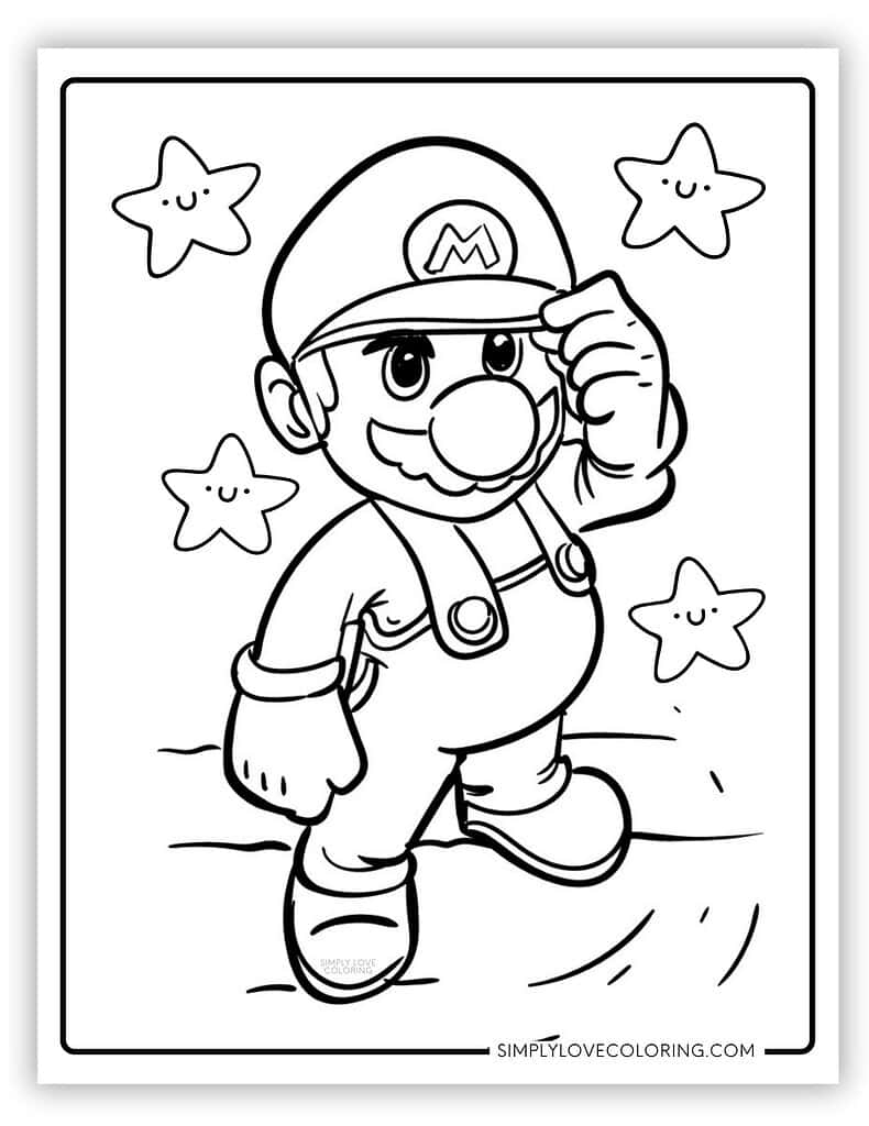 62 Mario Coloring Pages Free PDF Printables Simply Love Coloring