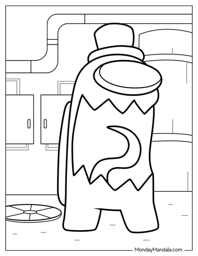 Among Us Printable Coloring Pages