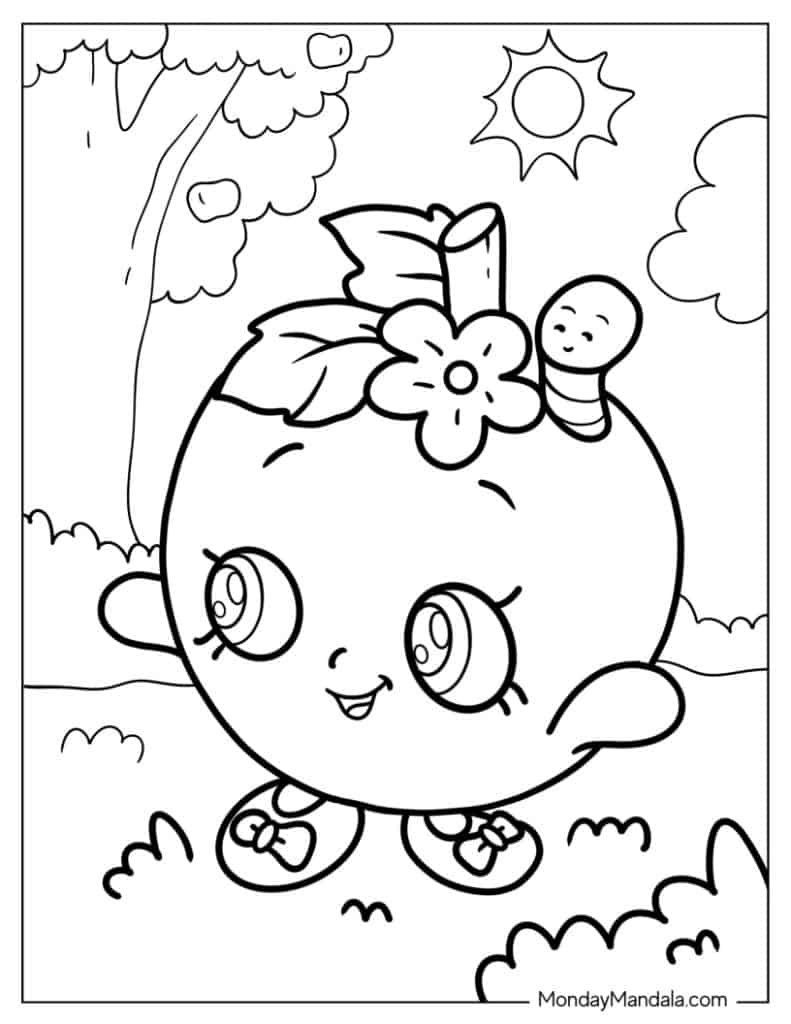66 Shopkins Coloring Pages Free PDF Printables 