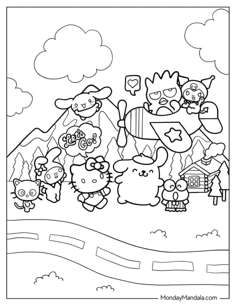 Coloring Pages Hello Kitty Printable