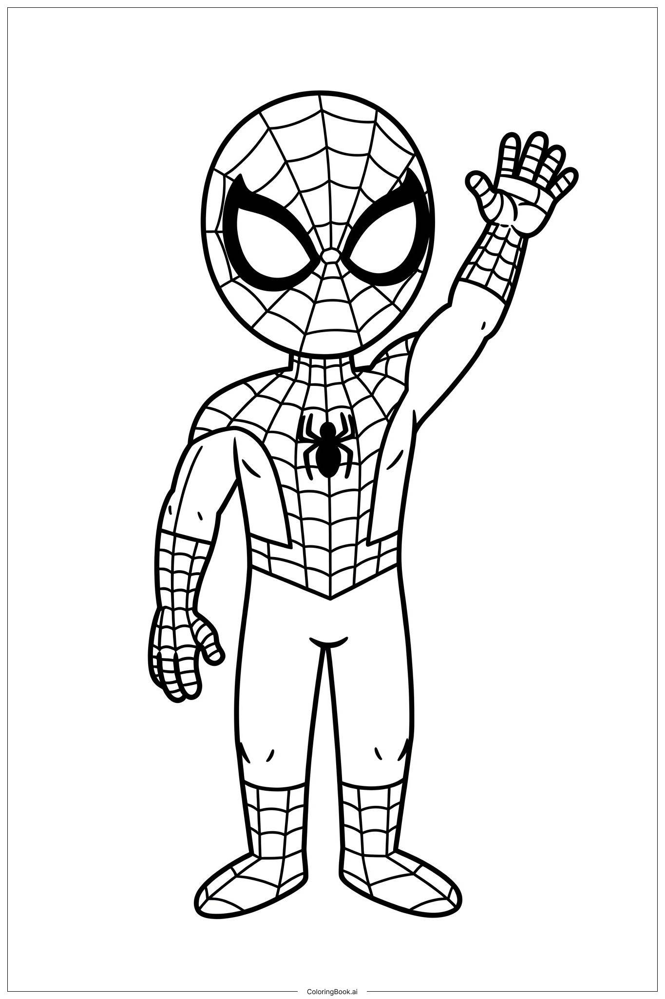 Spider Boy Cartoon Coloring Pages Free