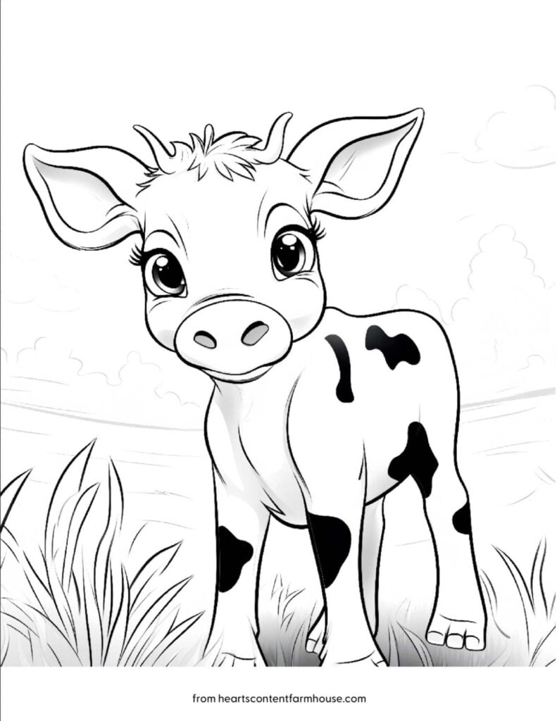 7 Cow Coloring Pages Easy And Beautiful Designs For All Ages