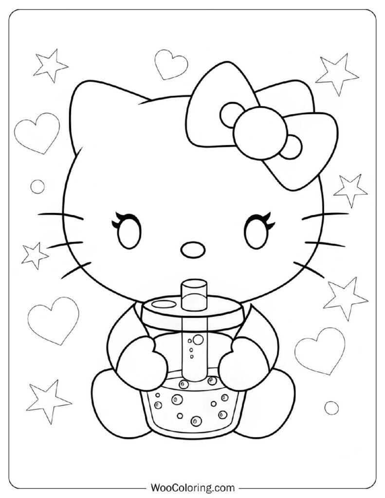 Hello Kitty Coloring Pages Free Printable