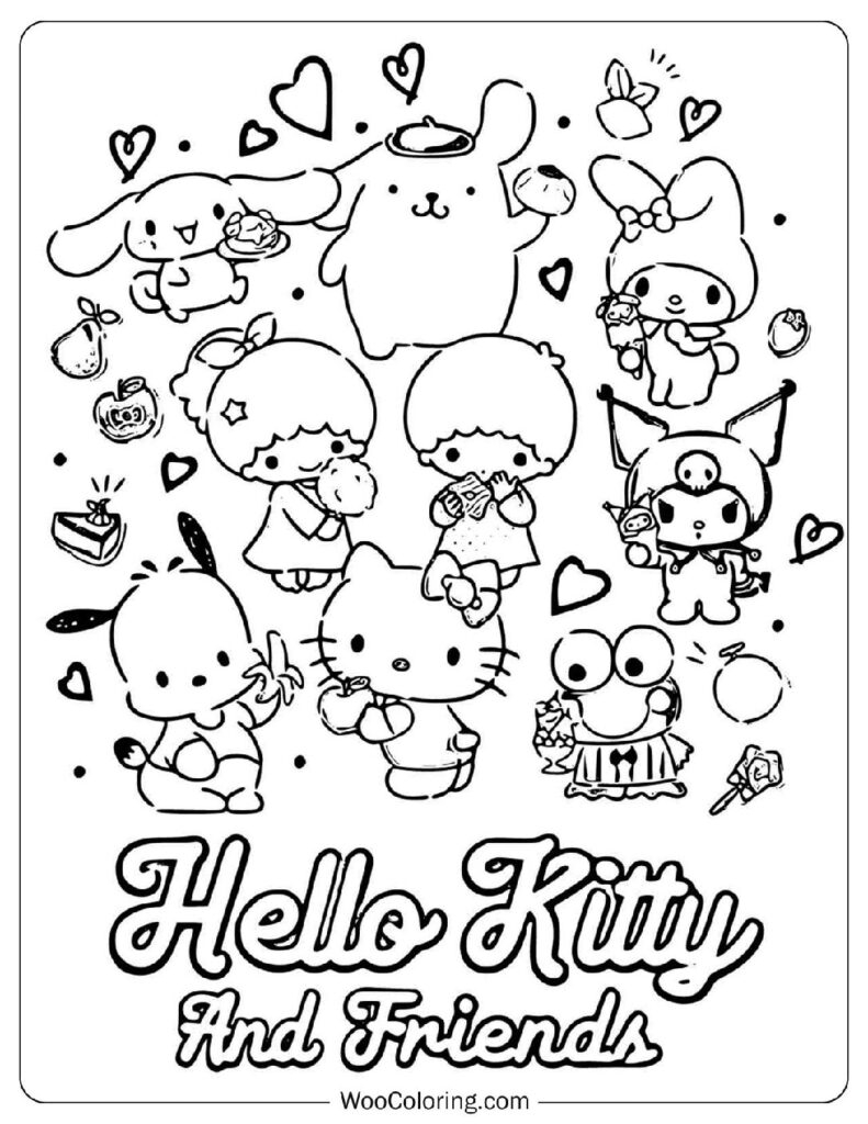 76 Hello Kitty Coloring Pages Free PDF To Print Woo Coloring