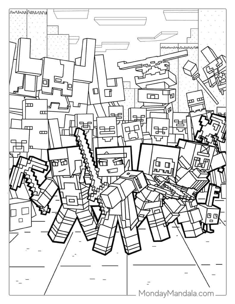 Free Printable Minecraft Coloring Pages