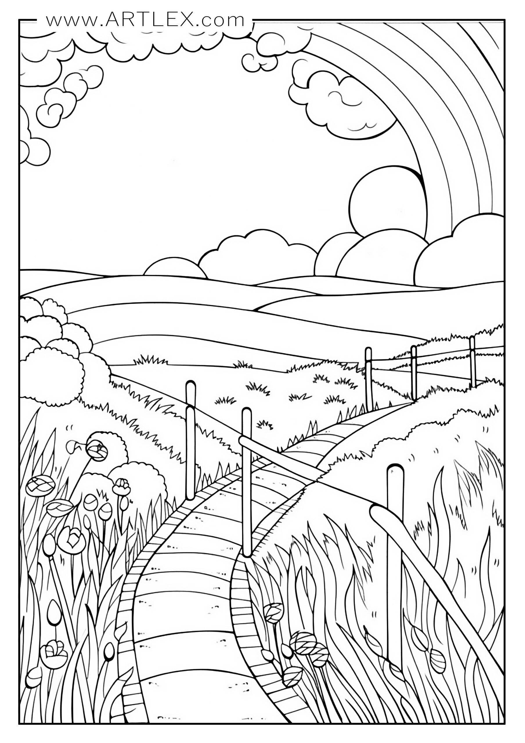 Landscape Coloring Pages Printable