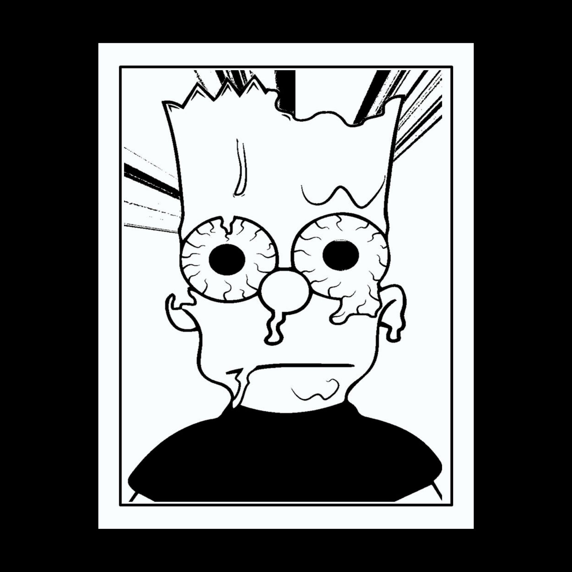 90s Cartoons Adult Coloring Pages The Simpsons Trippy Etsy