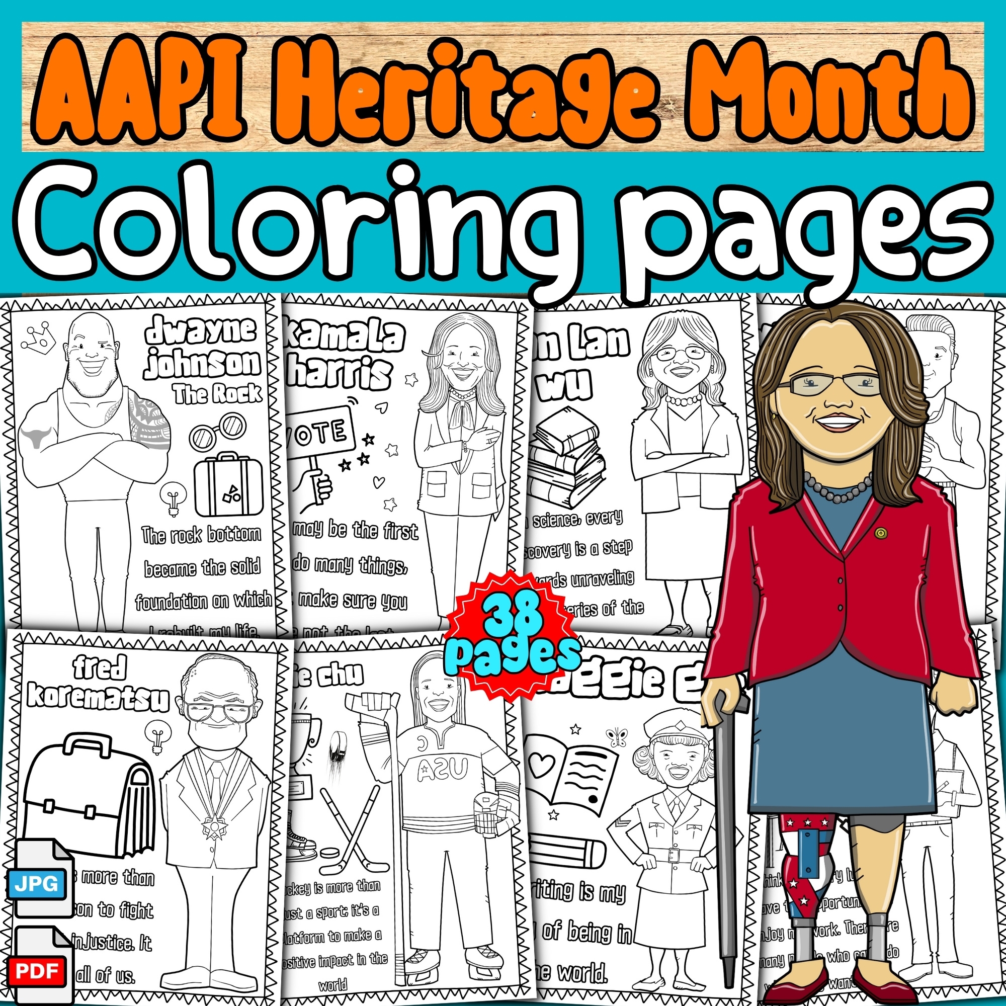 AAPI Heritage Month Quote Coloring Pages Activities Asian American Worksheets Classful