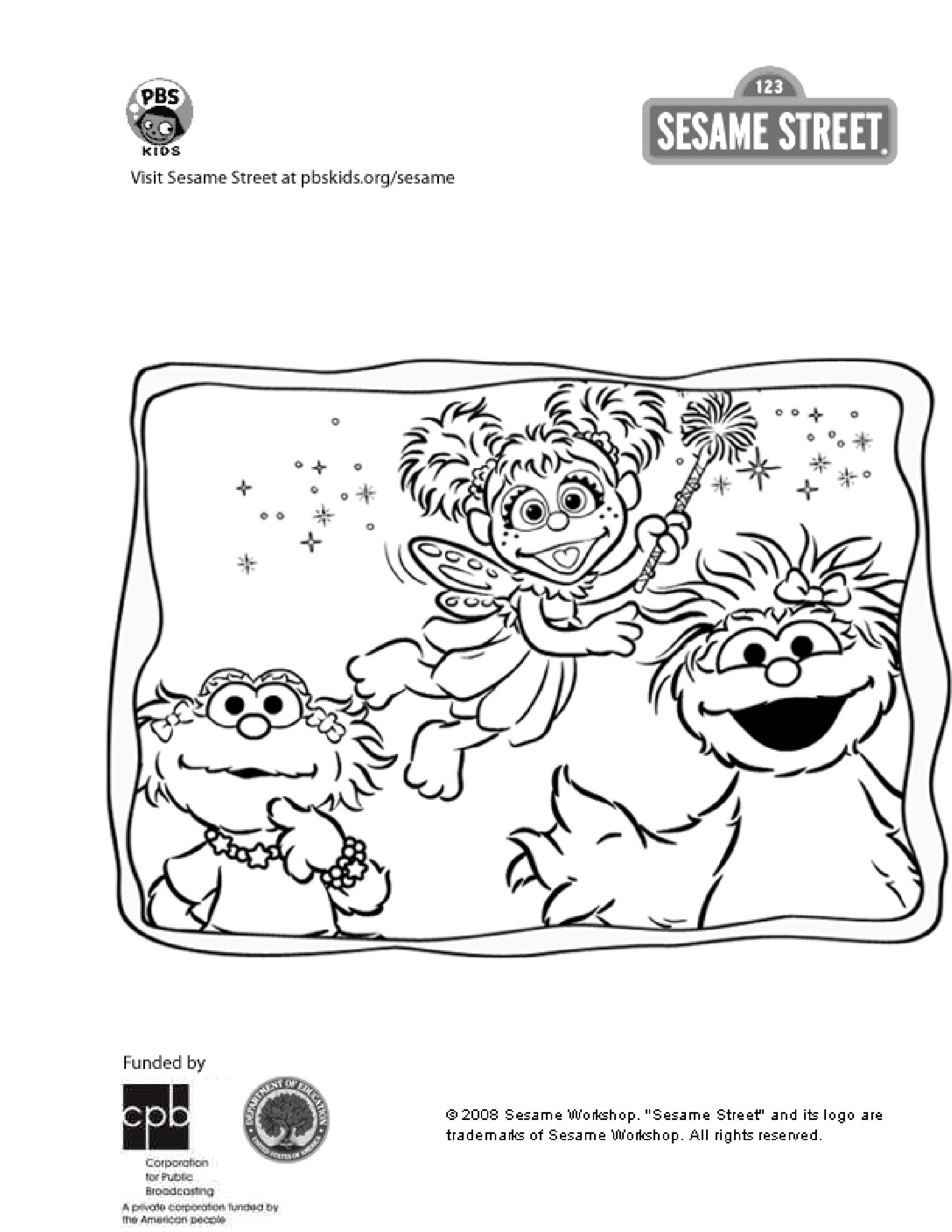 Sesame Street Printable Coloring Pages