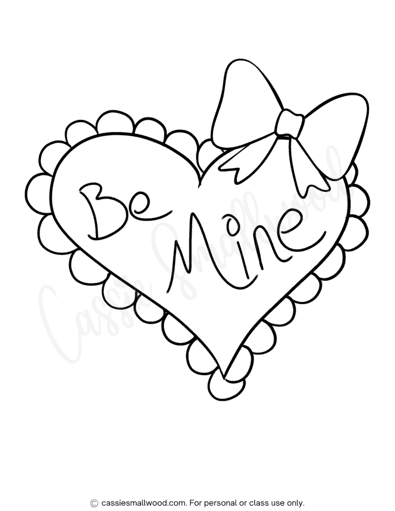 Heart Coloring Pages Printable Pdf