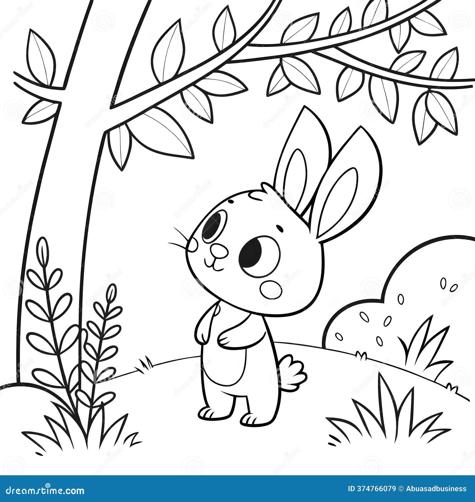 Adorable Printable Coloring Page Featuring Cute Animals Perfect For Kids To Color In Stock Illustration Illustration Of Line Black 374766079